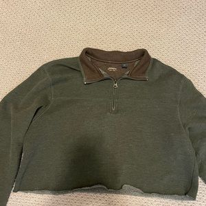 Arrow Cropped Quarter Zip